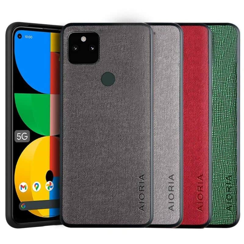 For Google pixel 5 5a 5G AIORIA Textile Fabric Shockproof Soft TPU Heavy Duty Slim Back Case Cover