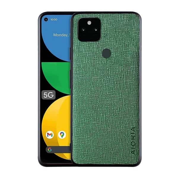 For Google pixel 5a 5G AIORIA Textile Fabric Shockproof Soft TPU Heavy Duty Slim Back Case Cover (Green)