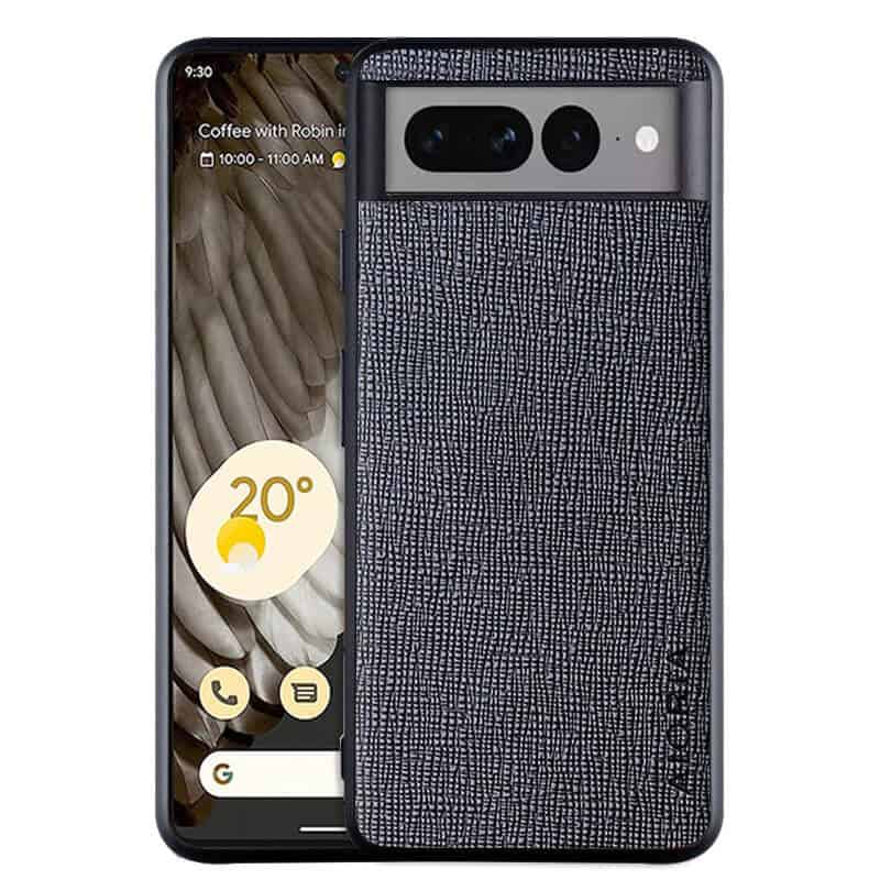 For Google pixel 7 Pro AIORIA Textile Fabric Shockproof Soft TPU Heavy Duty Slim Back Case Cover (Black)