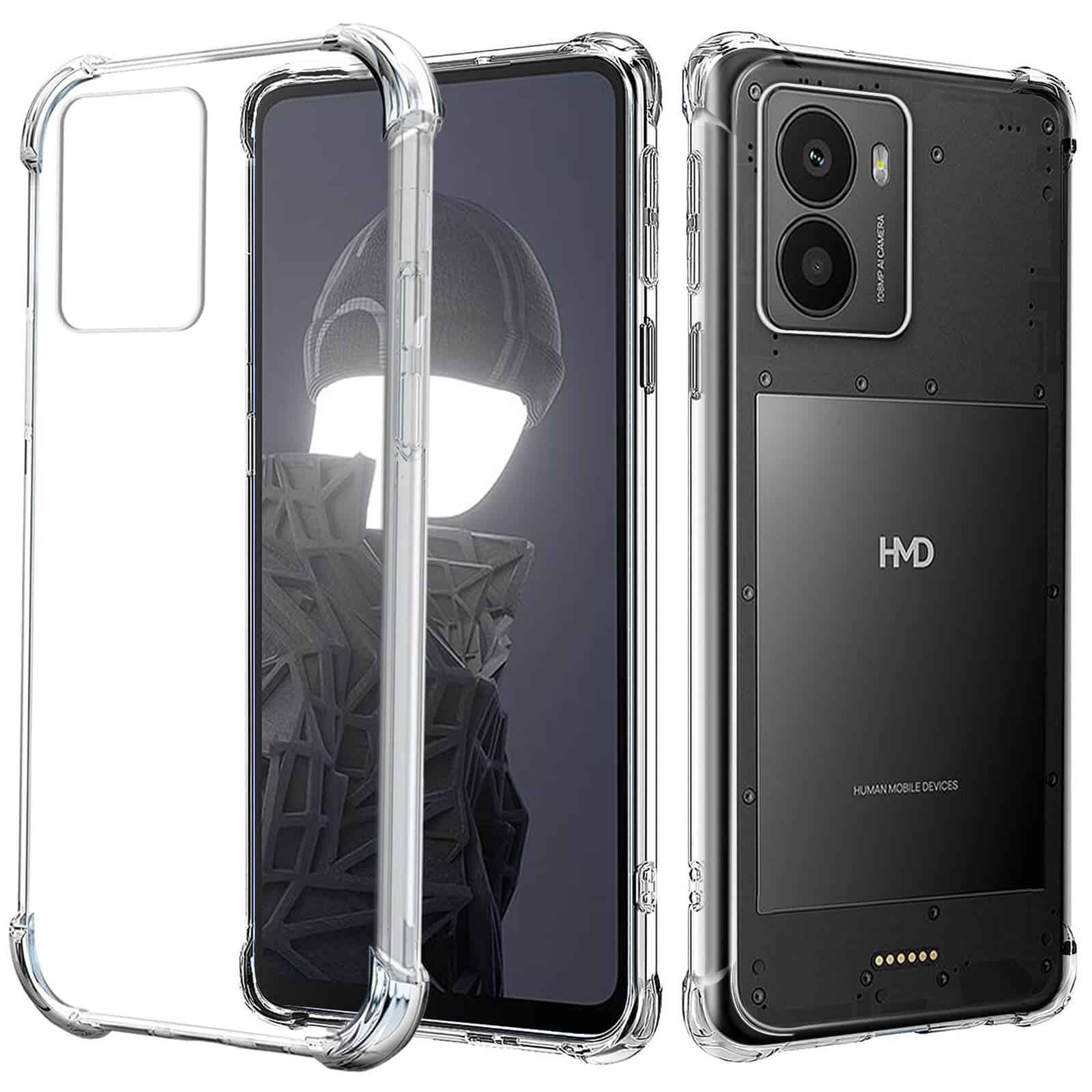 For HMD Fusion SupRShield Heavy Duty Soft Tough Gel Transparent Air Cushion Shockproof Back Cover