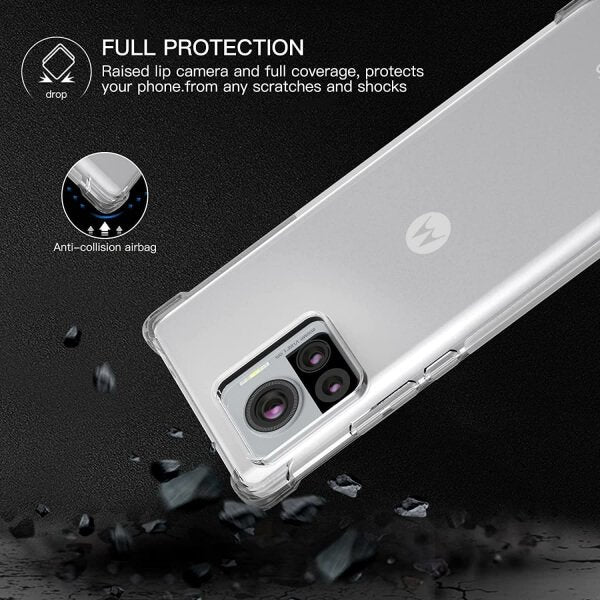For Motorola Edge 30 Ultra SupRShield Heavy Clear Case Shockproof Duty Soft Tough Gel Transparent Air Cushion Bumper Phone Back Cover