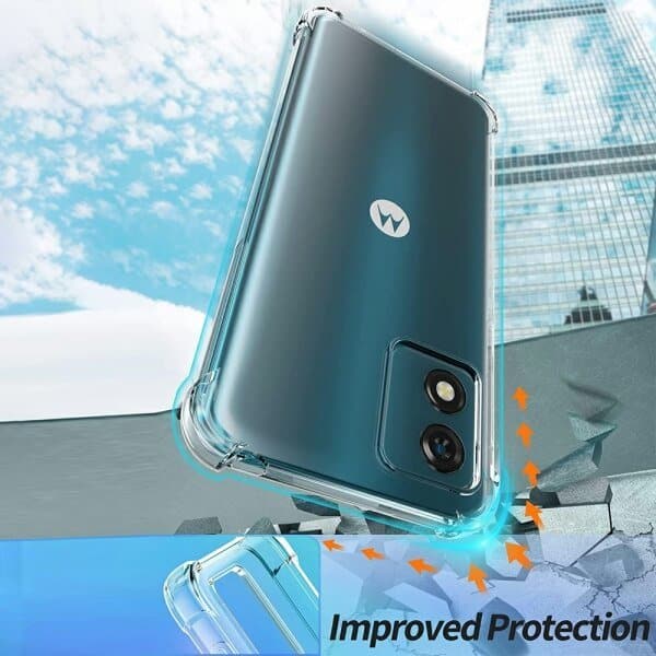 For Motorola Moto E13 Clear Case Shockproof Heavy Duty Gel Air Cushion Cover