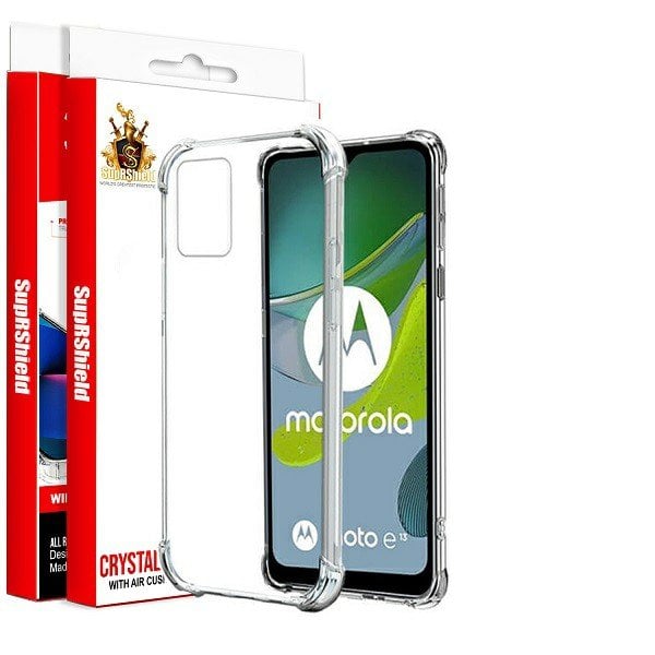 For Motorola Moto E13 Clear Case Shockproof Heavy Duty Gel Air Cushion Cover
