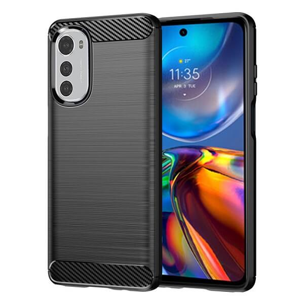 For Motorola Moto E32 Case Shockproof Heavy Duty Rugged Anti Knock Back Cover (Black)