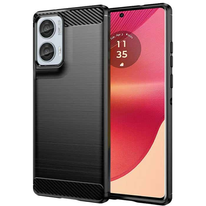 For Motorola Moto Edge 50 Fusion SupRShield Case Shockproof Heavy Duty Rugged Anti Knock Back Cover (Black)