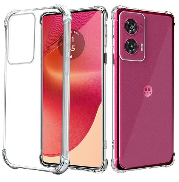 For Motorola Moto Edge 50 Pro & Edge 50 Fusion SupRShield Case Clear Heavy Duty Shockproof Tough Gel Clear Air Cushion Cover