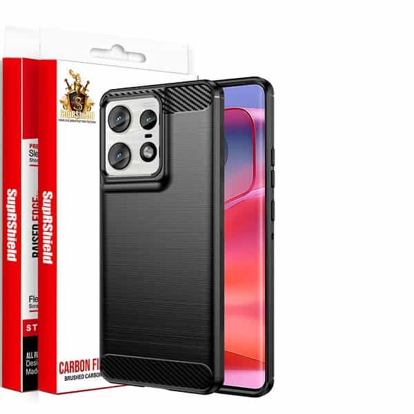 For Motorola Moto Edge 50 Pro SupRShield Case Shockproof Heavy Duty Rugged Anti Knock Back Cover (Black)