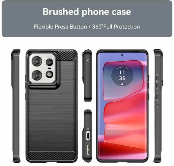 For Motorola Moto Edge 50 Pro SupRShield Case Shockproof Heavy Duty Rugged Anti Knock Back Cover (Black)