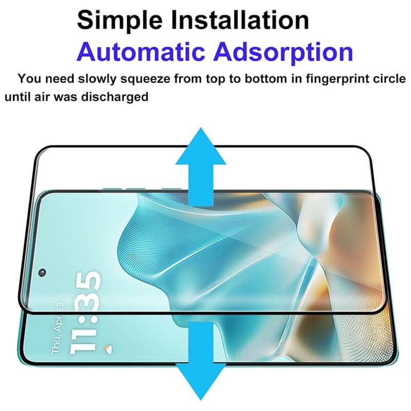 For Motorola Moto Edge 60 Fusion 5G Full Cover Screen Protector Anti Scratch Tempered Glass Film Guard (Black)