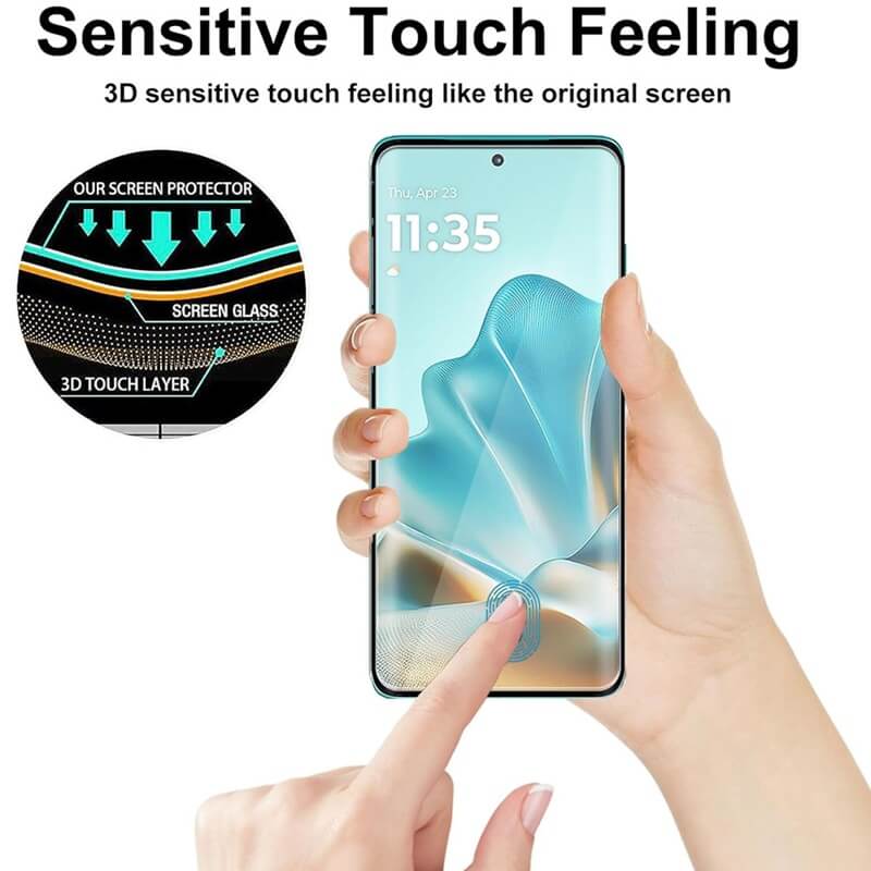 For Motorola Moto Edge 60 Fusion 5G Full Cover Screen Protector Anti Scratch Tempered Glass Film Guard (Black)