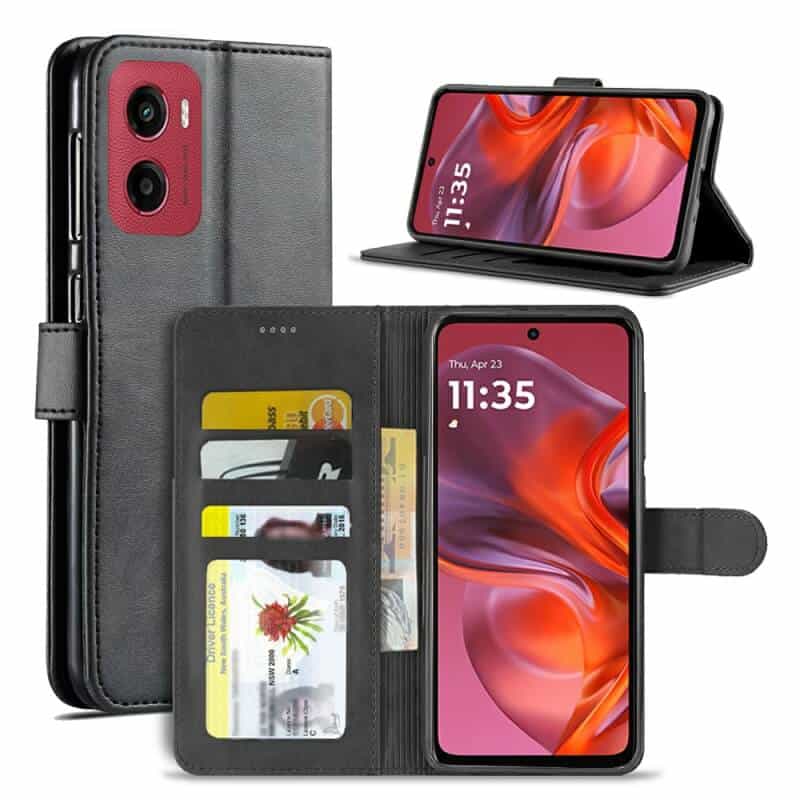 For Motorola Moto G05 4G SupRShield Wallet Leather Card Holder Flip Protective Shockproof Case Cover