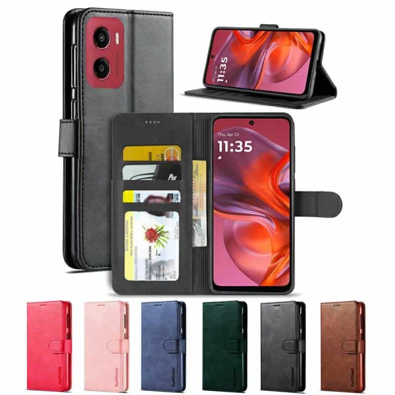 For Motorola Moto G05 4G SupRShield Wallet Leather Card Holder Flip Protective Shockproof Case Cover