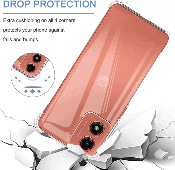 For Motorola Moto G24G04 SupRShield Heavy Duty Soft Tough Gel Transparent Air Cushion Shockproof Back Cover