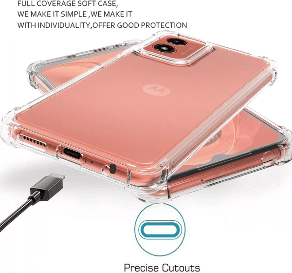 For Motorola Moto G24G04 SupRShield Heavy Duty Soft Tough Gel Transparent Air Cushion Shockproof Back Cover