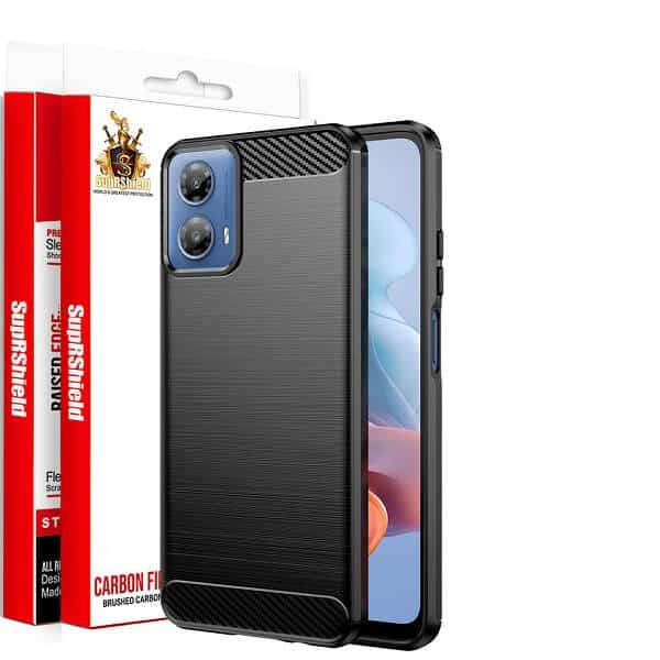 For Motorola Moto G34 5G SupRShield Case Shockproof Heavy Duty Rugged Anti Knock Back Cover (Black)