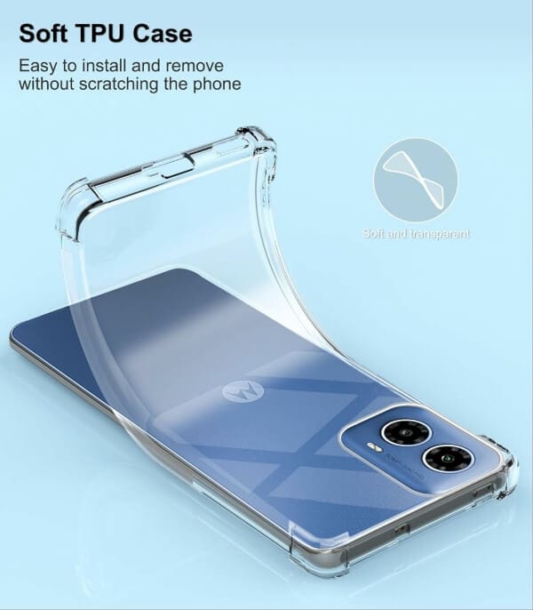For Motorola Moto G34 5G SupRShield Heavy Duty Soft Tough Gel Transparent Air Cushion Shockproof Back Cover