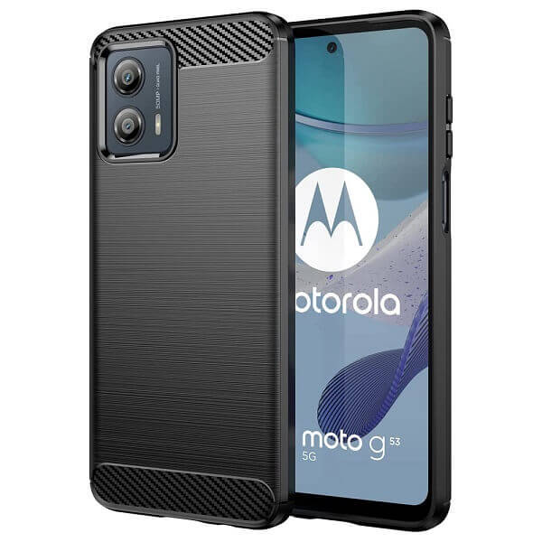For Motorola Moto G53 5G Case Shockproof Heavy Duty Rugged Anti Knock Back Cover (Black)