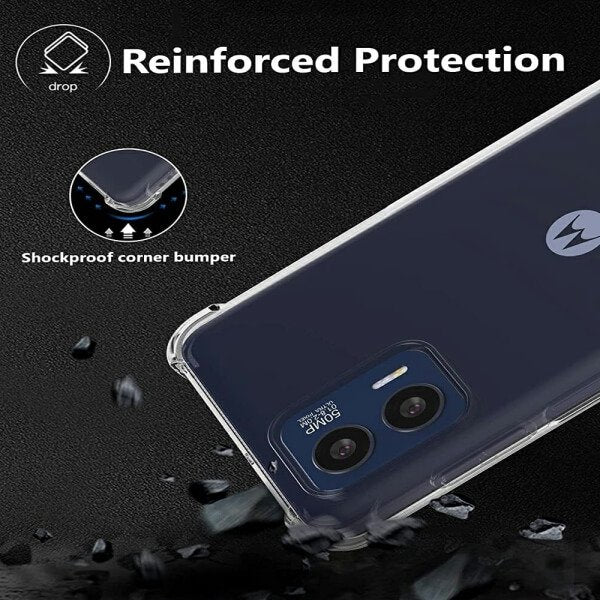 For Motorola Moto G53 5G Clear Case Shockproof Heavy Duty Gel Air Cushion Cover