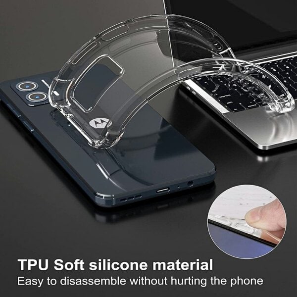 For Motorola Moto G53 5G Clear Case Shockproof Heavy Duty Gel Air Cushion Cover