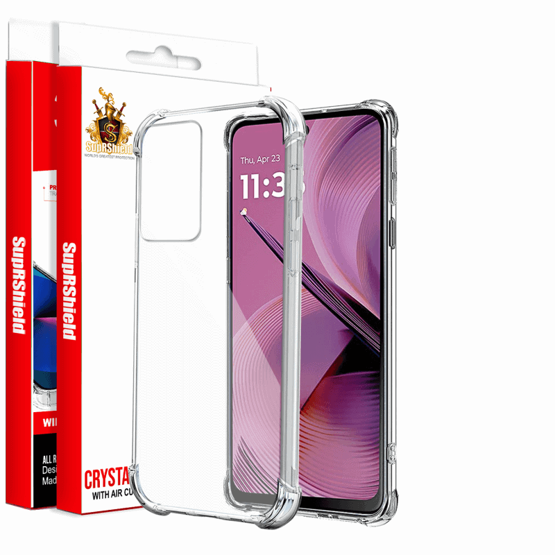 For Motorola Moto G55 5G SupRShield Heavy Duty Soft Tough Gel Transparent Air Cushion Shockproof Back Cover