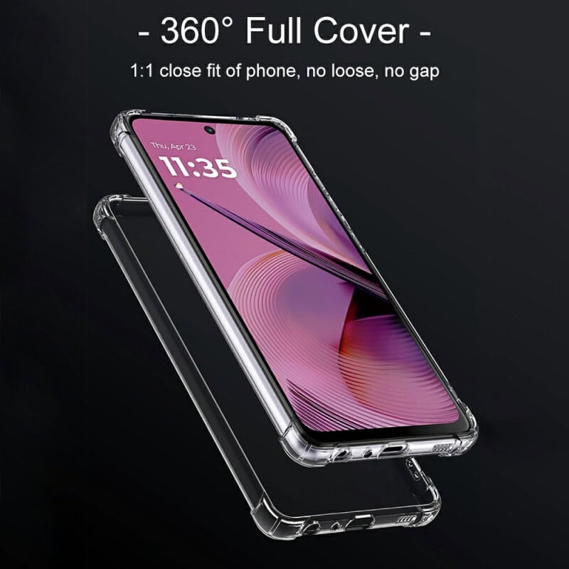 For Motorola Moto G55 5G SupRShield Heavy Duty Soft Tough Gel Transparent Air Cushion Shockproof Back Cover