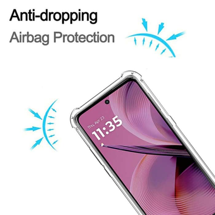 For Motorola Moto G55 5G SupRShield Heavy Duty Soft Tough Gel Transparent Air Cushion Shockproof Back Cover