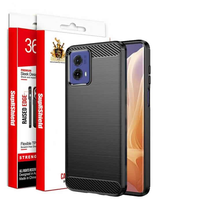 For Motorola Moto G85 5G SupRShield Case Shockproof Heavy Duty Rugged Anti Knock Back Cover (Black)