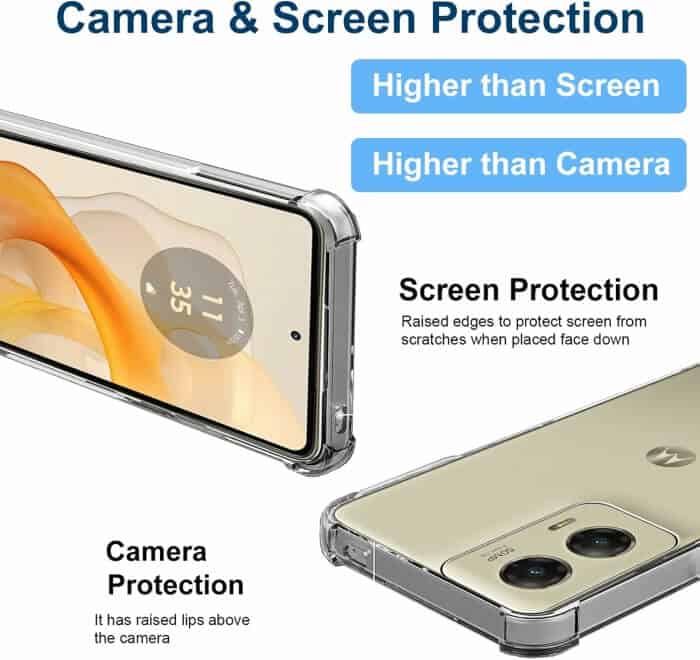 For Motorola Moto G85 5G SupRShield Heavy Duty Soft Tough Gel Transparent Air Cushion Shockproof Back Cover