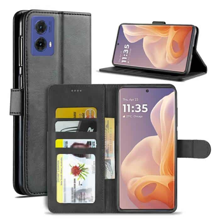 For Motorola Moto G85 5G SupRShield Wallet Leather Card Holder Flip Shockproof Magnetic Case Cover