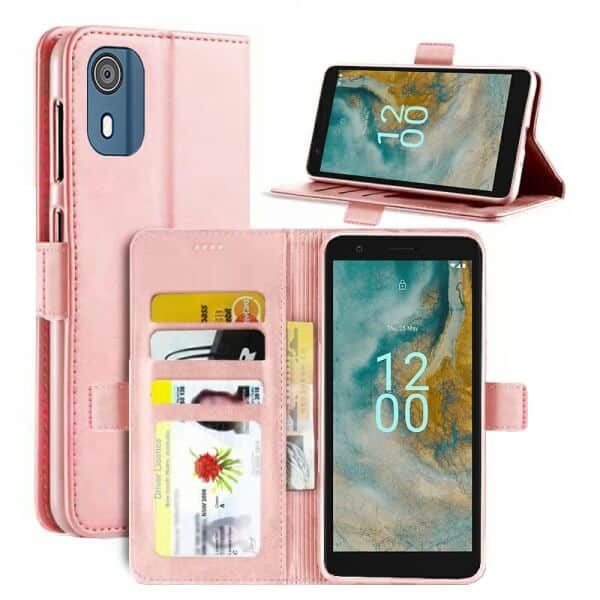 For Nokia C02 SupRShield Wallet Leather Flip Stand Magnetic Case Cover