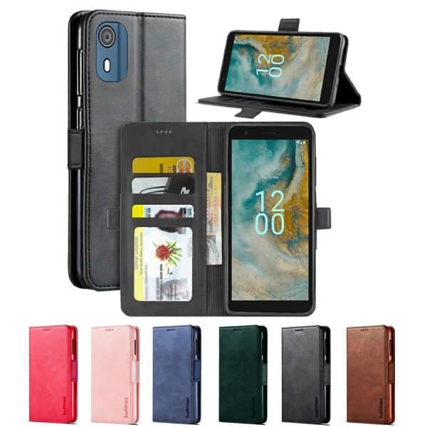 For Nokia C02 SupRShield Wallet Leather Flip Stand Magnetic Case Cover