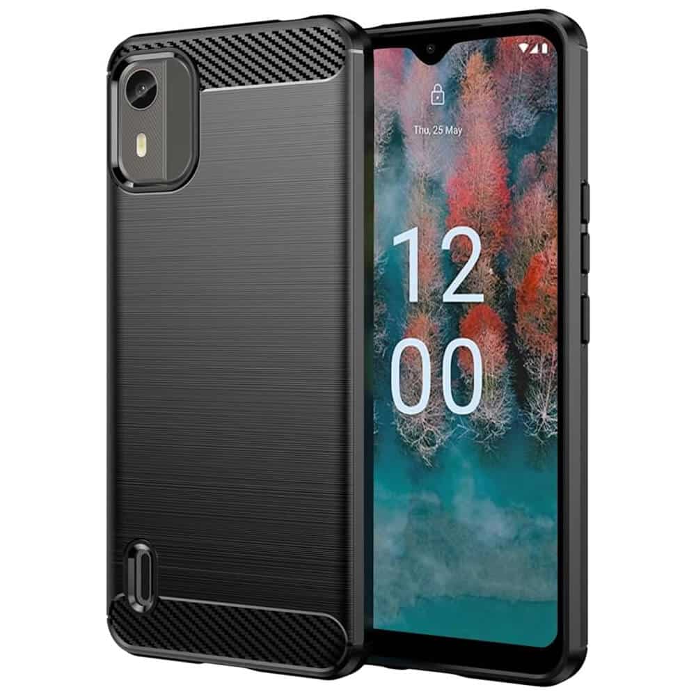 For Nokia C12 SupRShield Case Shockproof Heavy Duty Rugged Anti Knock Back Cover (Black) (4)