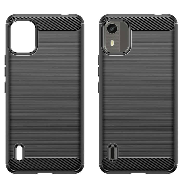 For Nokia C12 SupRShield Case Shockproof Heavy Duty Rugged Anti Knock Back Cover (Black) (4)