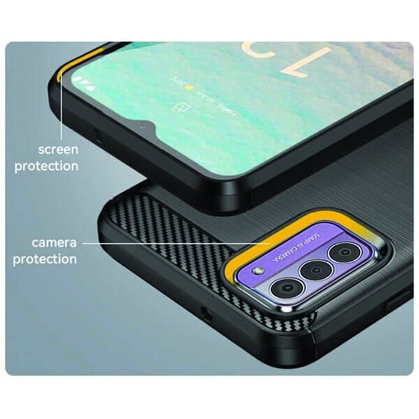 For Nokia G42 Case Shockproof Heavy Duty Rugged Anti Knock Back Cover (Black)