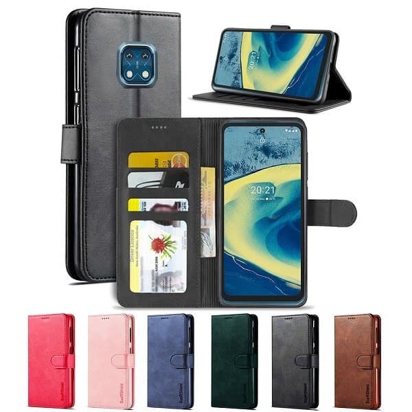 For Nokia XR20 5G Wallet Case Flip Leather Card Slots Magnetic Stand Cover