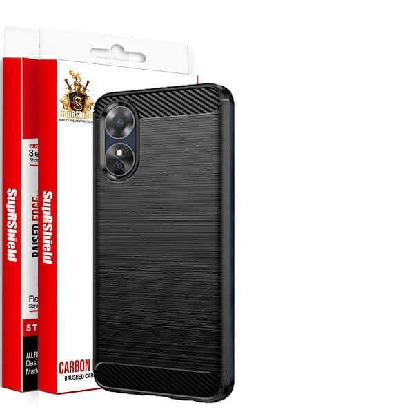 For Oppo A17 SupRShield Case Shockproof Heavy Duty Rugged Anti Knock Back Cover (Black)