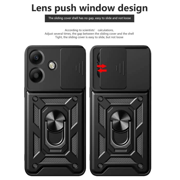 For Oppo A40 4G /Oppo A60 5G Anti Scratch Rugged Magnetic Car Mount Ring Shockproof Heavy Duty Cover