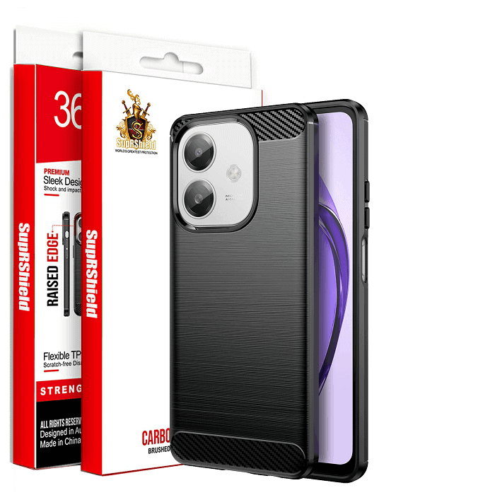 For Oppo A40 4G SupRShield Case Shockproof Heavy Duty Rugged Anti Knock Back Cover (Black)