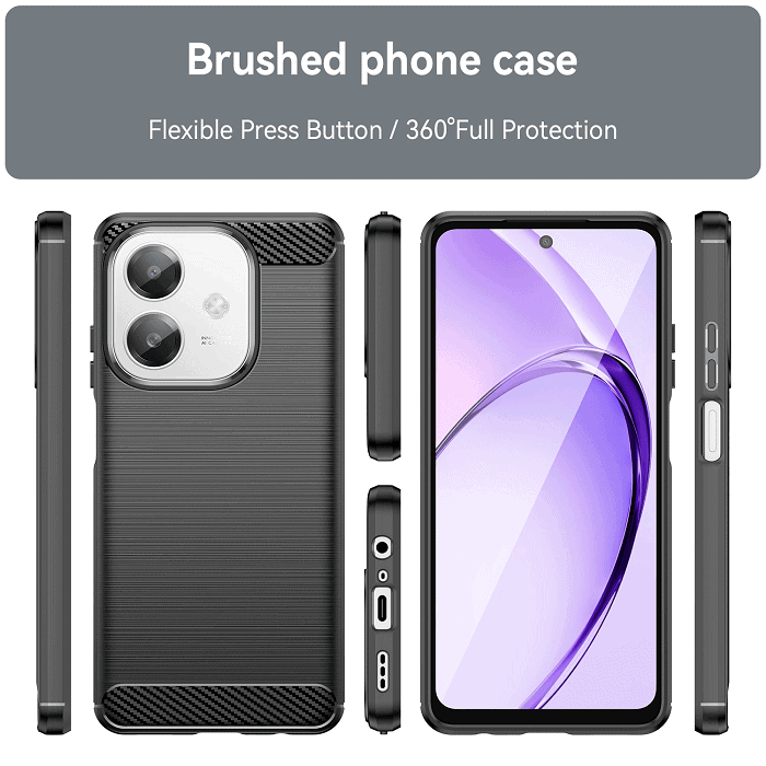 For Oppo A40 4G SupRShield Case Shockproof Heavy Duty Rugged Anti Knock Back Cover (Black)