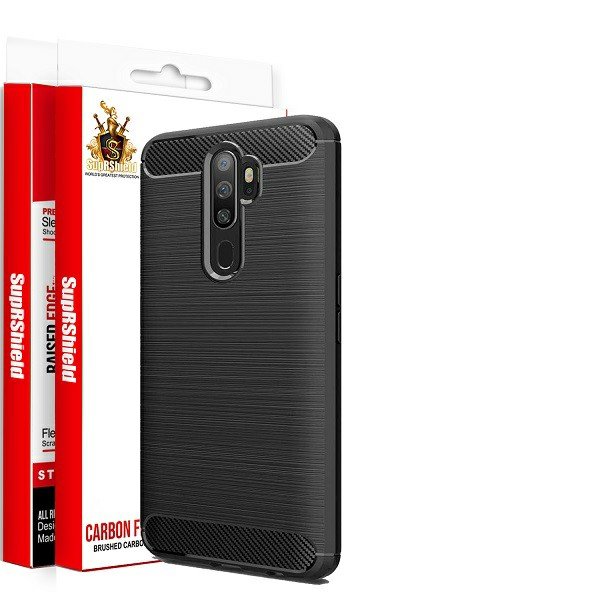 For Oppo A5 2020 A9 2020 SupRShield Shockproof Heavy Duty Rugged Matte Carbon Fiber Case Cover