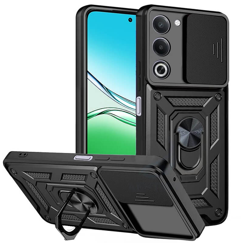 For Oppo A5 5G & Oppo A5 Pro 5G Anti Scratch Rugged Magnetic Car Mount Ring Shockproof Heavy Duty Cover