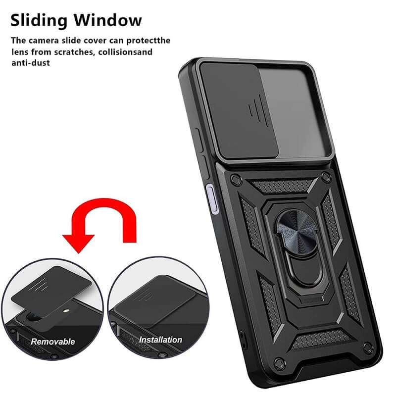 For Oppo A5 5G & Oppo A5 Pro 5G Anti Scratch Rugged Magnetic Car Mount Ring Shockproof Heavy Duty Cover
