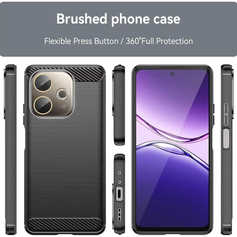 For Oppo A5 A5 Pro 5G 2025 SupRShield Case Shockproof Heavy Duty Rugged Anti Knock Back Cover (Black)