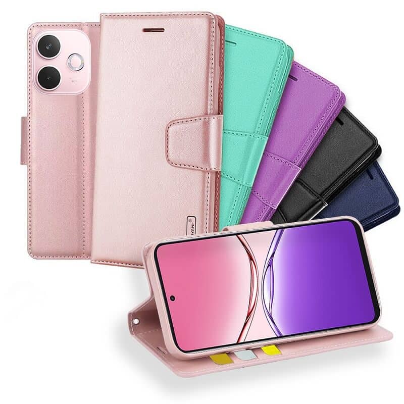 For Oppo A5 & A5 Pro 5G Hanman Wallet Case Flip Leather Card Slots Magnetic Stand Cover