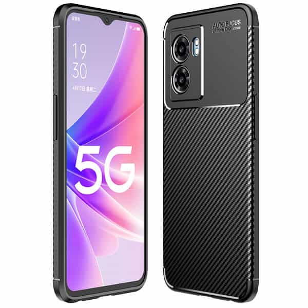 For Oppo A57S A57 5G Case Shockproof Heavy Duty Rugged Anti Knock Back Cover (Black)