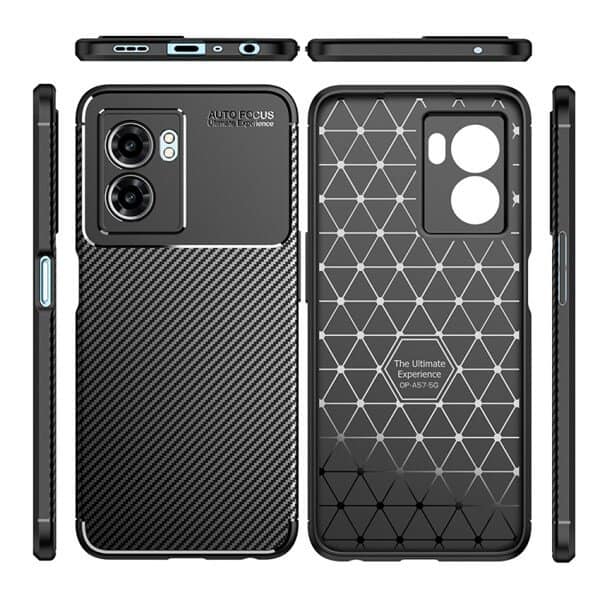 For Oppo A57S A57 5G Case Shockproof Heavy Duty Rugged Anti Knock Back Cover (Black)