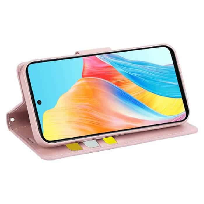 For Oppo A58 4G Hanman Wallet Case Flip Leather Card Slots Magnetic Stand Cover