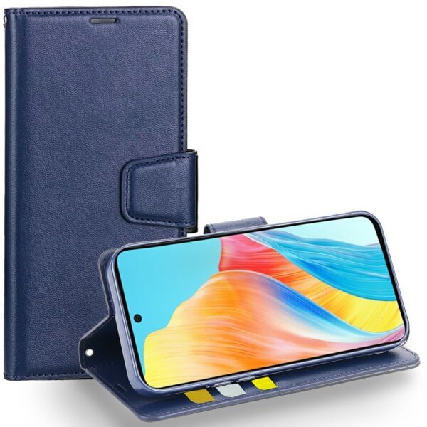For Oppo A58 4G Hanman Wallet Case Flip Leather Card Slots Magnetic Stand Cover