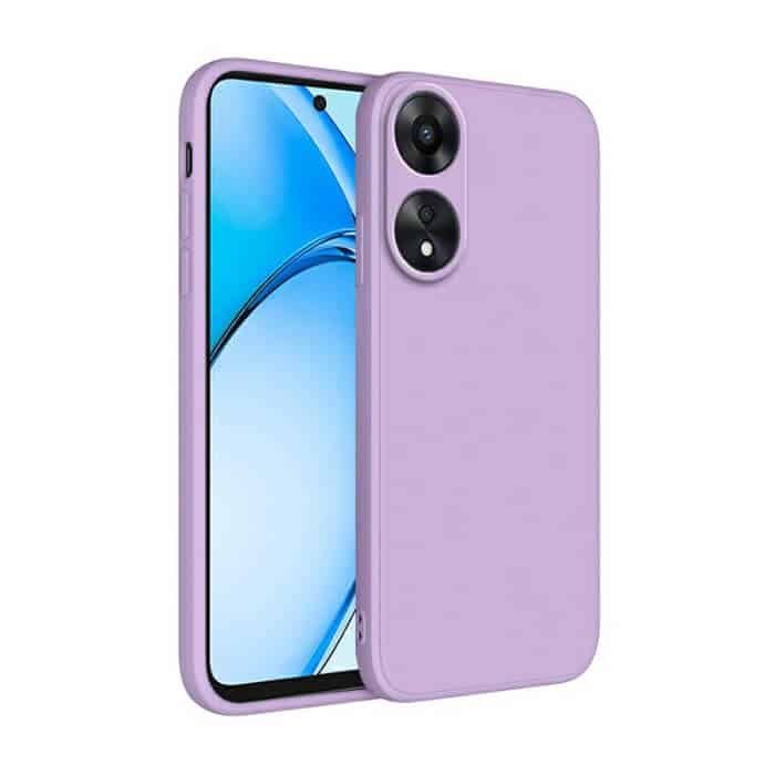 For Oppo A60 4G Liquid Silicone Silky Soft Touch Full Protective Anti Scratch Cover with Microfiber Lining Back Case