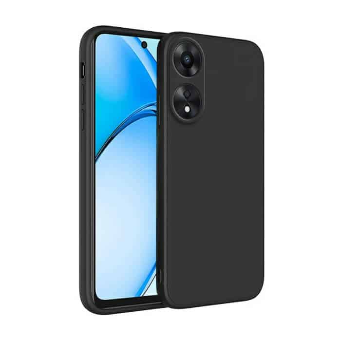 For Oppo A60 4G Liquid Silicone Silky Soft Touch Full Protective Anti Scratch Cover with Microfiber Lining Back Case